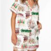 New York Christmas Spectacular Satin Pajama Set For Women 1