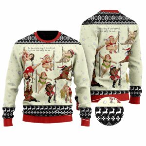 Nine Ladies Dancing Sexy Christmas Ugly Christmas Sweater 1 1