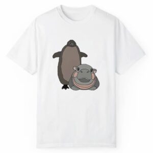 Pesto The Penguin And Moo Deng The Baby Hippo Shirt 0 1 2