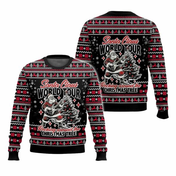 Santa Claus World Tour Ugly Christmas Sweater 4 7