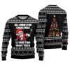 Santa Hockey Wants Your Two Front Teeth Ugly Christmas Sweater 1 1