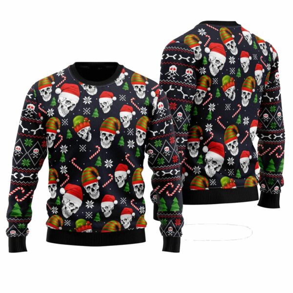 Skull Face Christmas Sweater 1 2