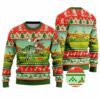 T Rex Eating Reindeer Ugly Christmas Sweater 4 7