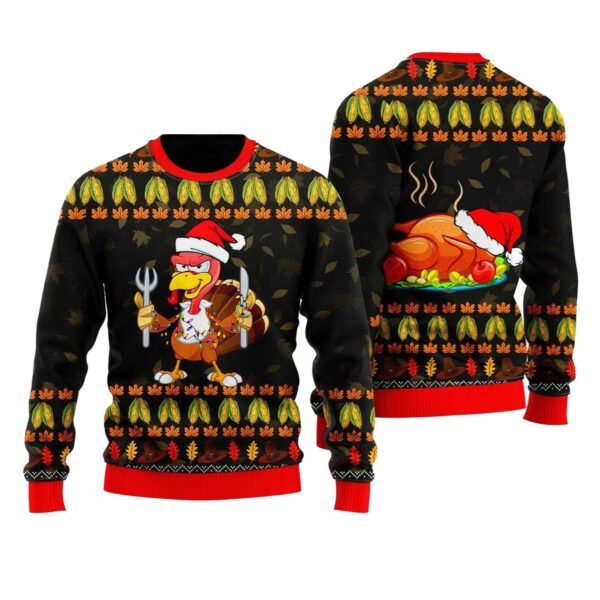 Thanksgiving Turkey Autumn Ugly Christmas Sweater 4 7