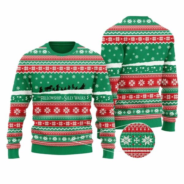 The Fellowship of Silly Walks Ugly Sweater 4 6