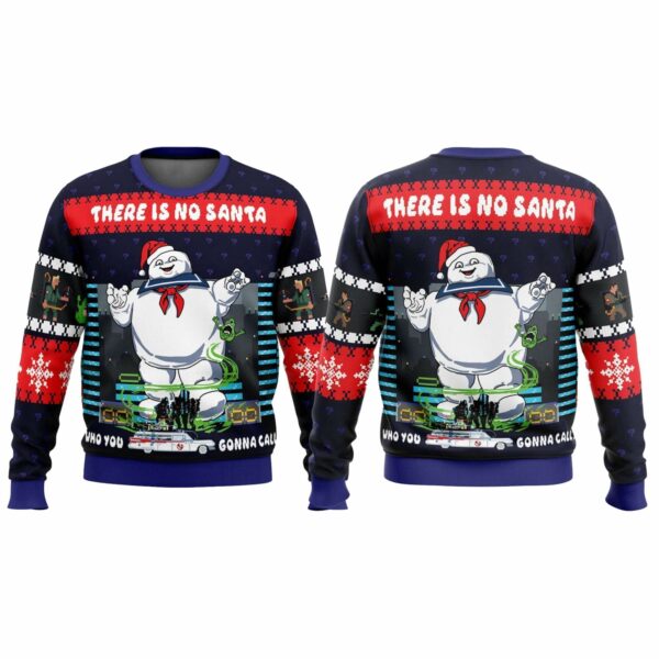 There Is No Santa Ghostbusters Ugly Christmas Sweater 1 1