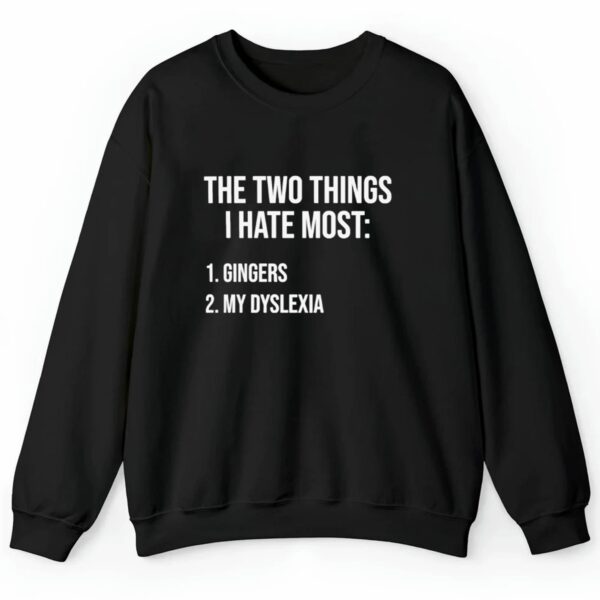 Two Things I Hate Gingers And My Dyslexia Shirt 2 4