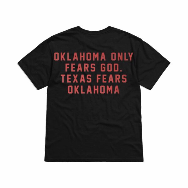 Tyler Linderbaum Oklahoma Only Fears God Texas Fears Oklahoma Shirt 3 5 02