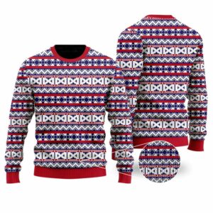 Vintage Knit Style Ugly Christmas Sweater 1 1