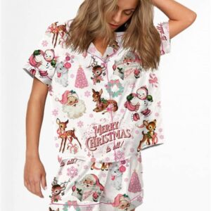 Vintage Pink Christmas Pajama Set 0