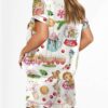 Watercolor Christmas Gingerbreads Satin Pajama Set 2