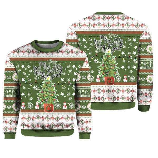 Weed Lit This Year Ugly Christmas Sweater 1 1