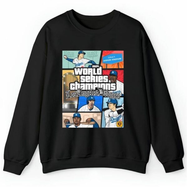 World Series Champions LA Dodgers Comic 2024 Shirt 2 4